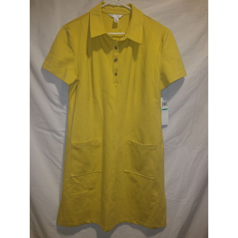 London Times Yellow Midi Dress